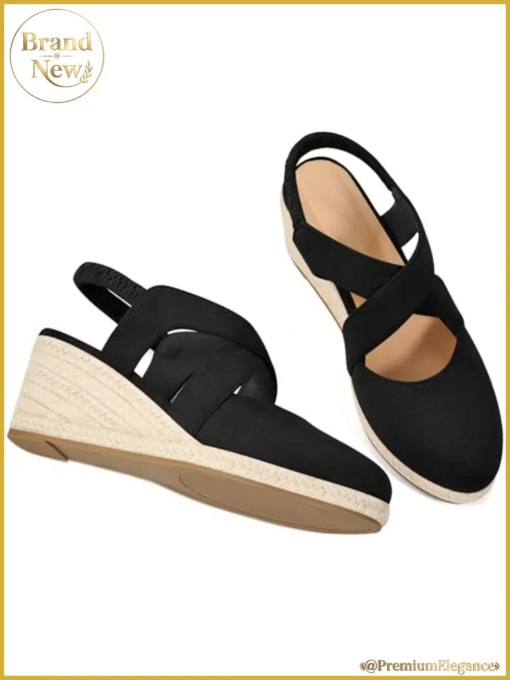 Womens Espadrilles Wedge Sandals Closed Toe Ankle Strap Platform Heels